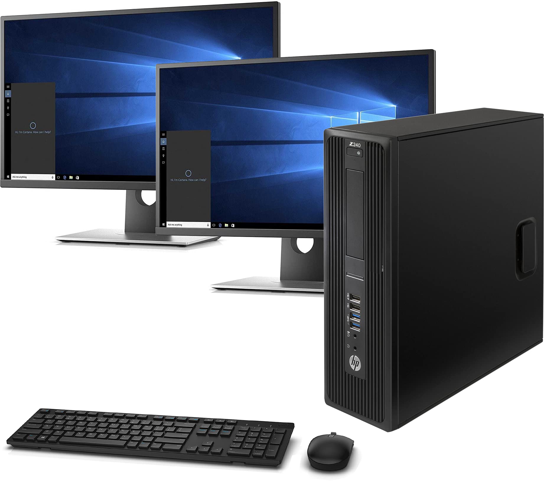HP Z240 SFF Business Desktop PC - Intel Core i5-6500 Processor, 16GB DDR4 RAM, 256GB NVMe SSD, WiFi & Bluetooth, Wireless Keyboard/Mouse, Dual 19