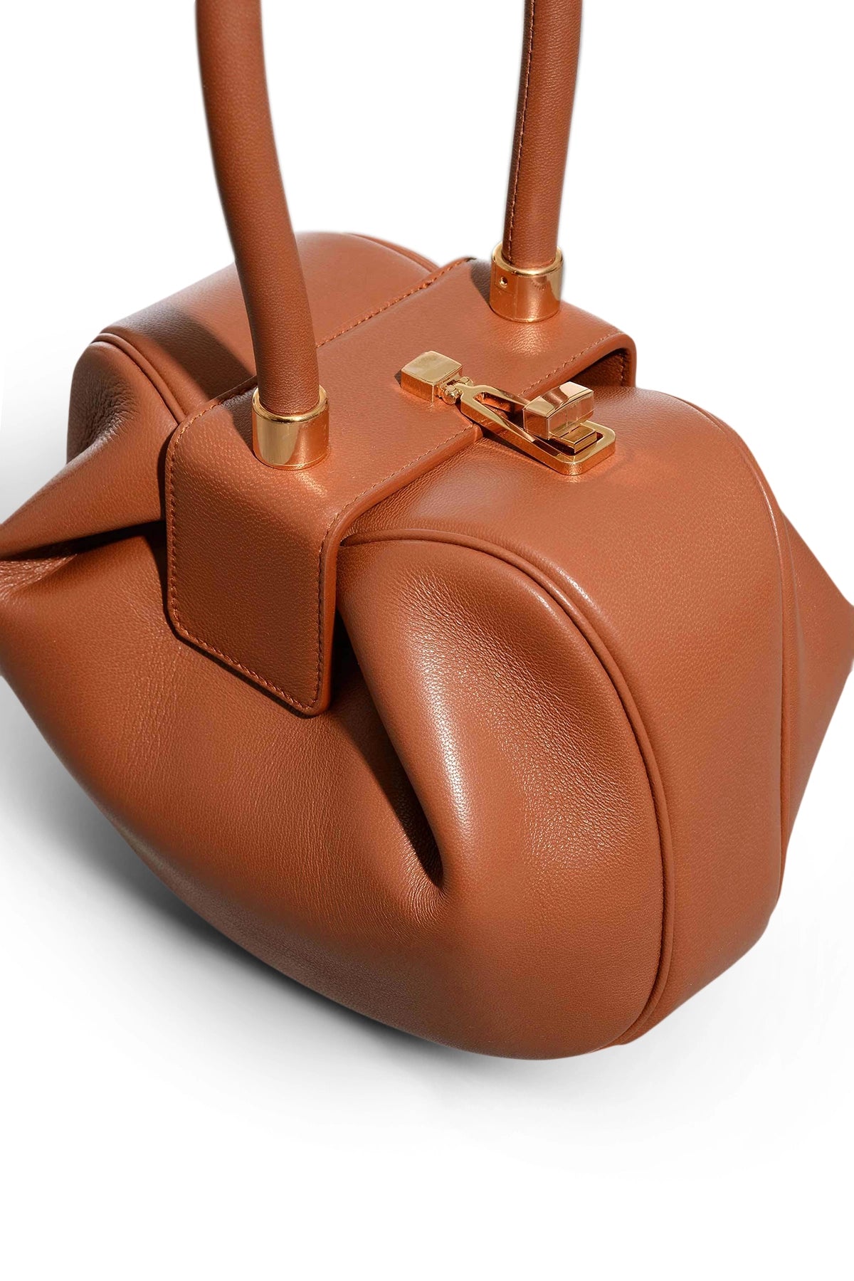 Premium Nina Handbag in Cognac Nappa Leather - Women's Luxury Leather Tote Bag for Work, Travel & Everyday Use