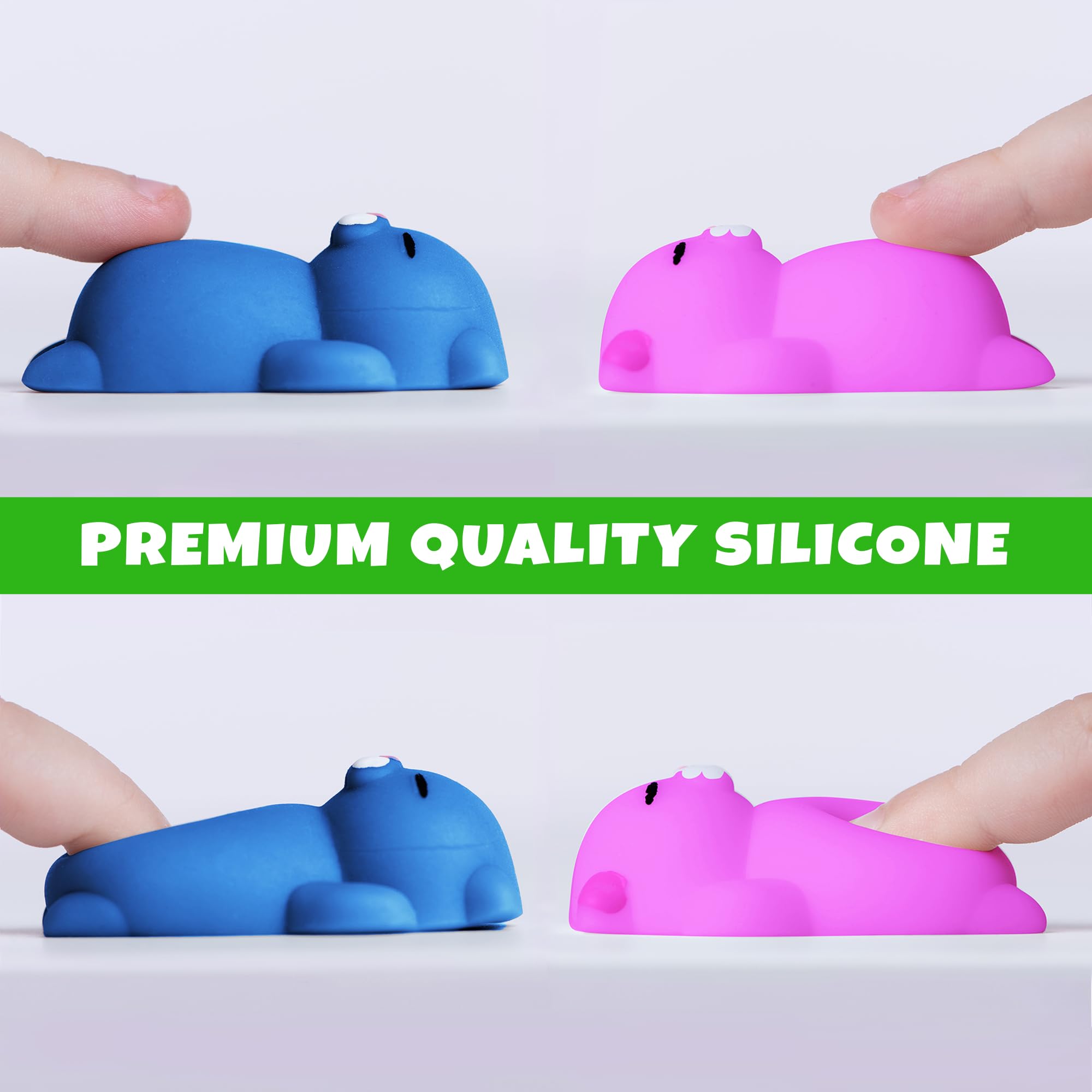 Nutty Toys Squishy Cat Set - 2 Inch Soft Silicone Kawaii Kitties for Stress Relief, Cute Collectible Cat Toys for Kids & Adults, Perfect Easter Egg Stuffer Gift for Teen Girls, Boys & Tweens - Great for Anxiety Relief, Party Favors & Sensory Play