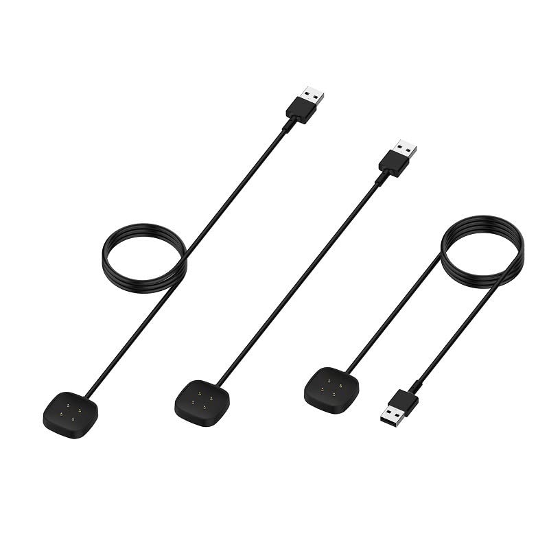 1M USB Magnetic Charging Cable Dock for Fitbit Versa 3/4, Sense/Sense 2 Smartwatch - Replacement Charger with Fast Charging | Perfect for Home, Office & Travel Use