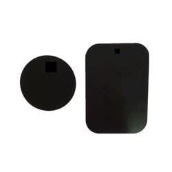 Universal Magnetic Phone Holder Plates [1-Pack] - Ultra Thin Round & Rectangle Metal Plates with Strong 3M Adhesive - Secure Mounting Accessories for Car Dashboard, Office Desk, Home Use - Compatible with iPhone, Samsung & Most Smartphones