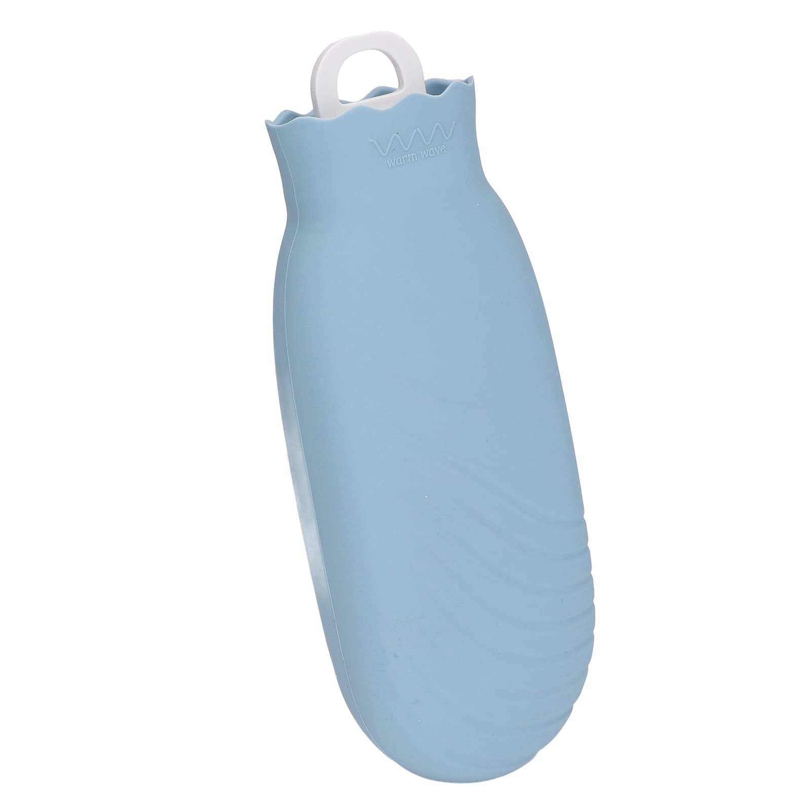 Leakproof Silicone Hot & Cold Water Bottle - Reusable for Warmth & Pain Relief, Perfect for Muscle Soreness, Period Cramps & Injuries (Blue) - Home, Office & Travel Essential