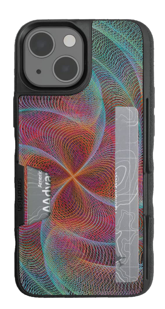 Smartish Kaleidoscope iPhone 13 Mini Wallet Case - Slim Protective Kickstand Credit Card Holder | Wallet Slayer Vol 2 | Perfect for Everyday Use, Travel & Hands-Free Viewing (Fits iPhone 13 Mini)