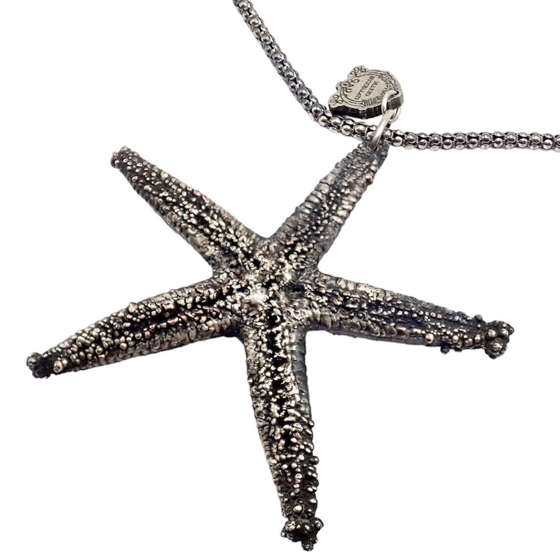 Vintage Mario Buccellati Sterling Silver Large Starfish Statement Necklace - Rare Collectible Jewelry for Women, Perfect for Beach Weddings & Summer Fashion