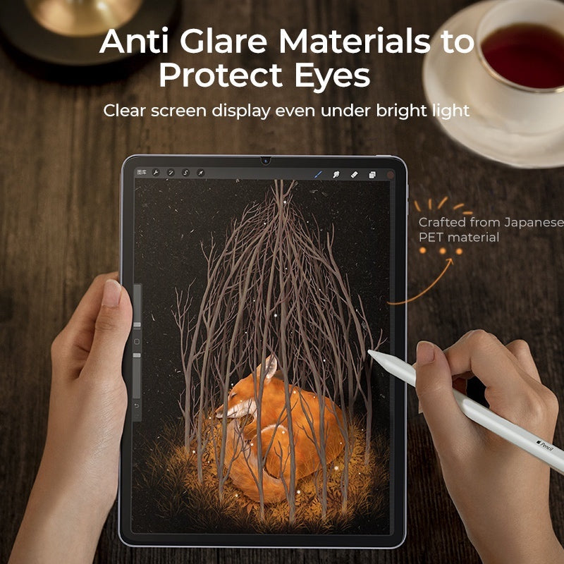 Benks Paper Like Screen Protector for iPad Air 5/4/10.2/Pro 11/12.9/Mini 6/5/4/9.7 - Matte Anti-Fingerprint Film - Perfect for Drawing, Note-Taking & Digital Art