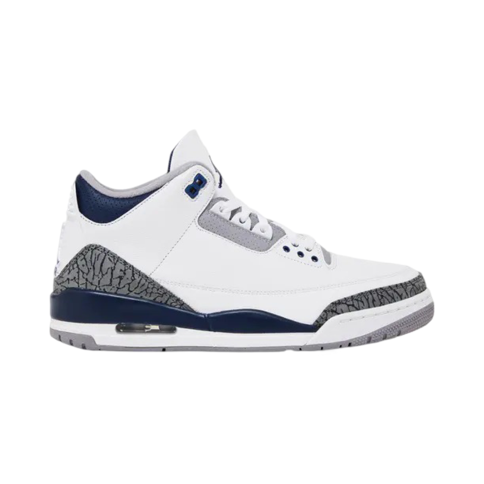 Air Jordan 3 Retro Sneakers - White & Midnight Navy Basketball Shoes for Men - Comfortable Casual & Streetwear Fashion - Perfect for Basketball, Gym Workouts & Everyday Wear