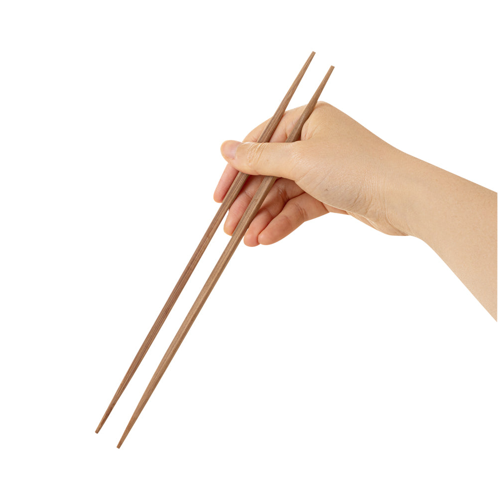 Premium Bamboo Contour Chopsticks - Natural Brown, 10.25 Inch, 100-Pack with Paper Band | Eco-Friendly Disposable Chopsticks for Sushi, Asian Cuisine & Takeout | Bulk Restaurant & Home Kitchen Supplies