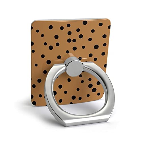 Casely Phone Ring Holder - 360° Swivel Grip with Strong Adhesive for All Phones | Reusable & Dotted Animal Print Design | Perfect for Selfies, Videos & Hands-Free Use