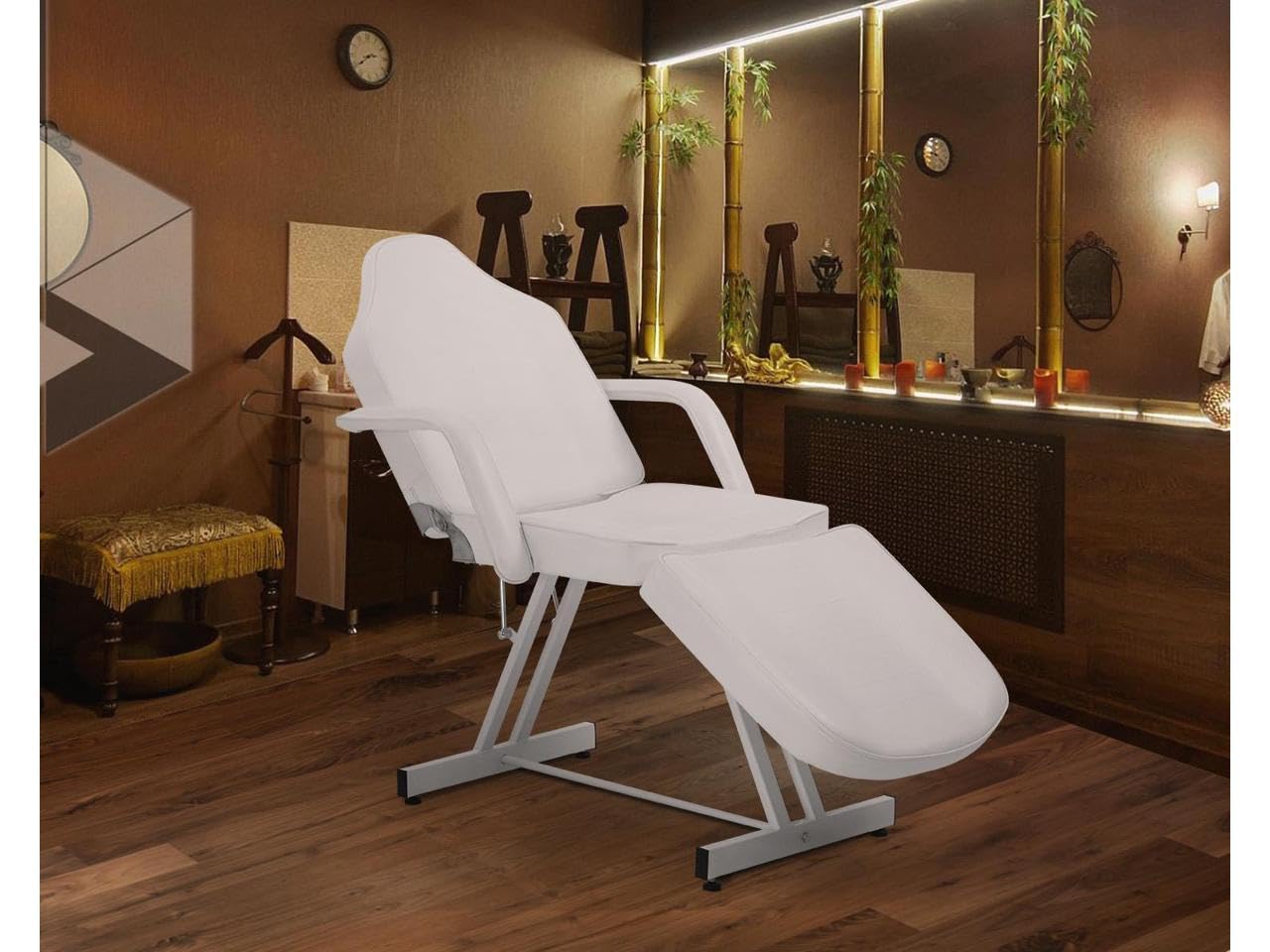 Professional Facial Massage Bed Chair - Adjustable White Salon Spa Table for Facial Treatments & Skin Care | Perfect for Beauty Salons, Spas & Home Use