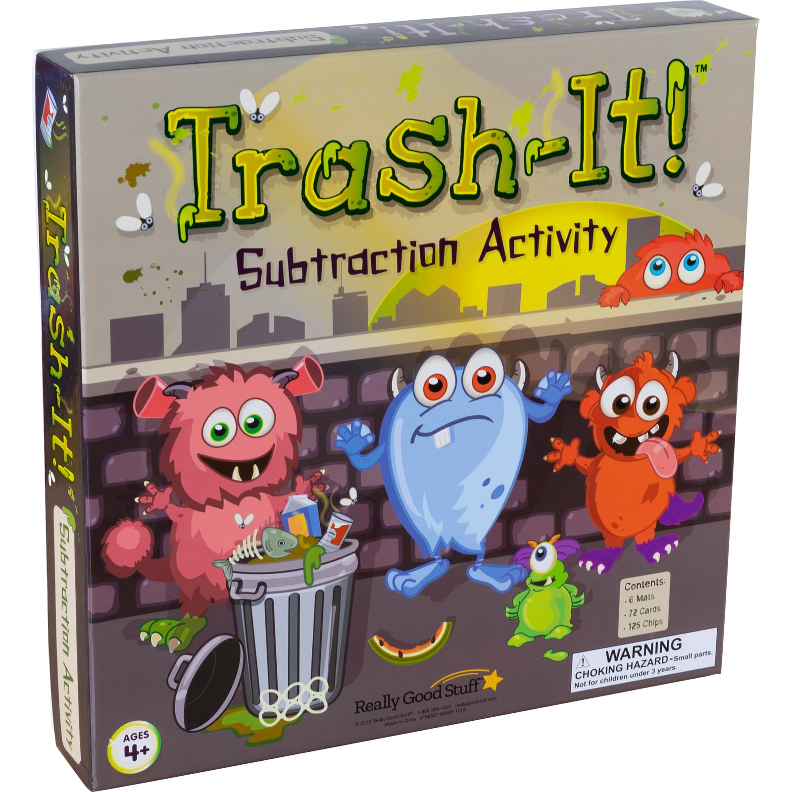 Really Good Stuff Trash-It Subtraction Math Game for Kids - Fun Educational Classroom Activity for Learning Basic Subtraction Skills | Perfect for Homeschooling, Elementary School Math Centers & After-School Practice