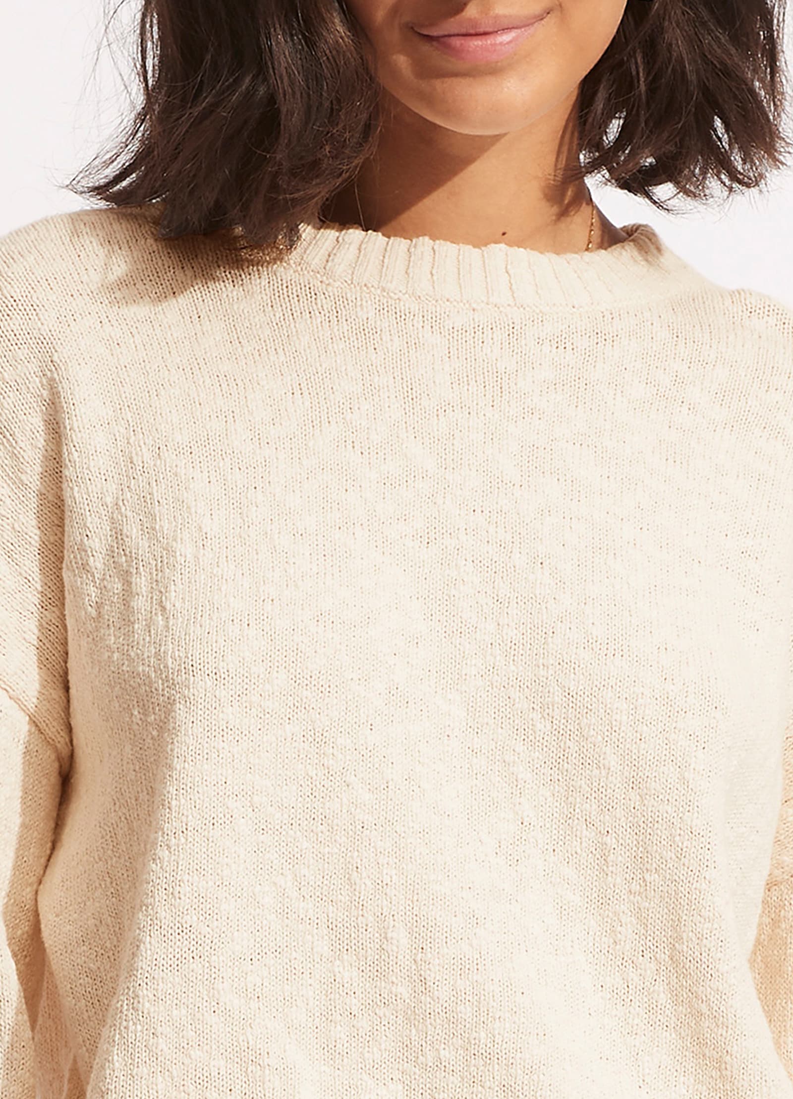 Boucle Sweater in Sand Color - Soft & Cozy Knit Pullover for Women | Perfect for Fall & Winter Outfits, Office Wear & Casual Chic Looks