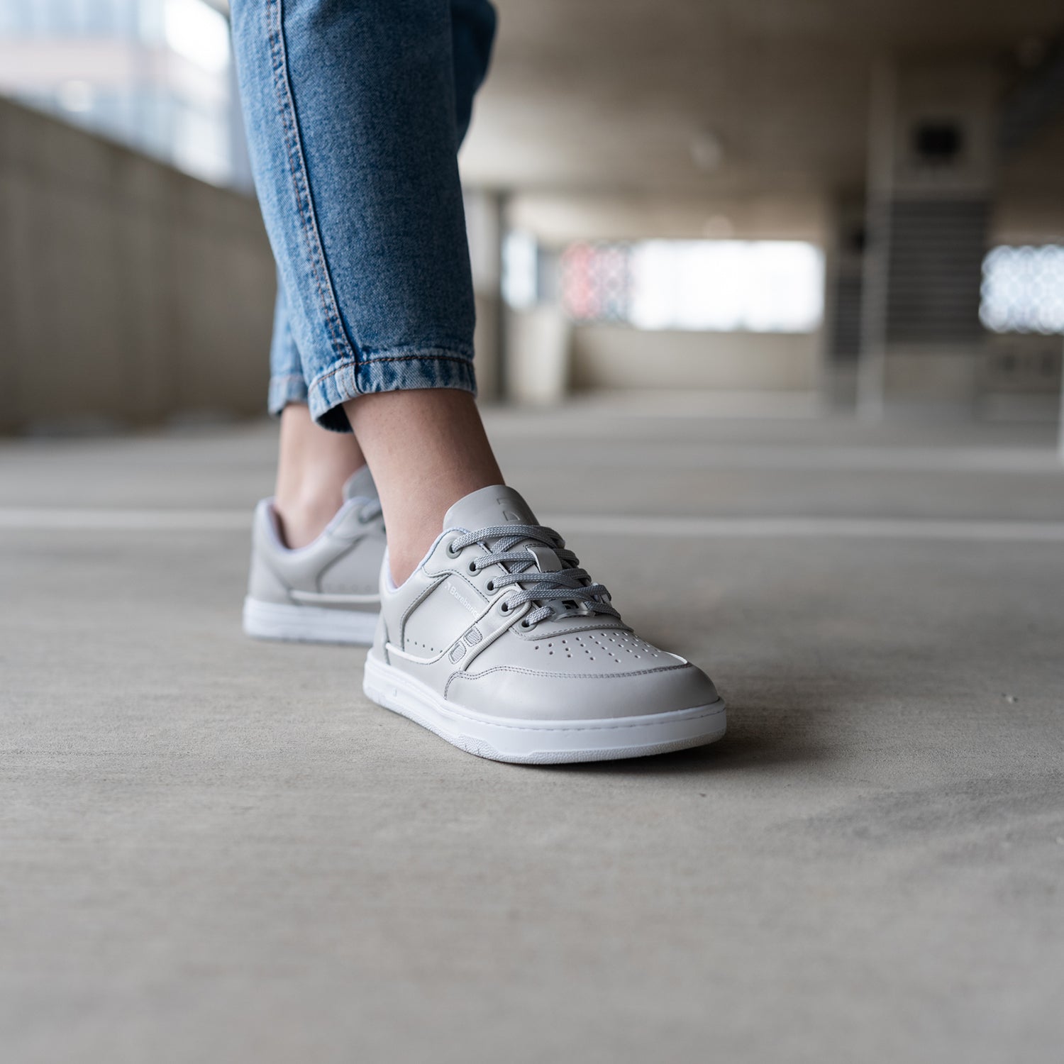 Barebarics Arise Barefoot Sneakers for Women & Men - Light Grey Minimalist Shoes for Running, Walking & Gym Workouts