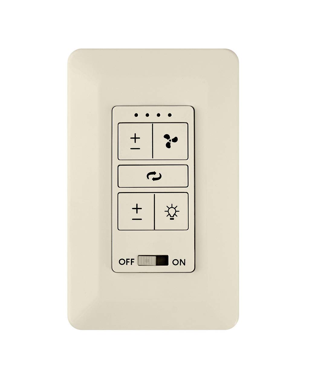 Hinkley 4-Speed DC Wall Control Fan Switch in Almond - Perfect for Bedroom, Living Room, and Office Lighting Control