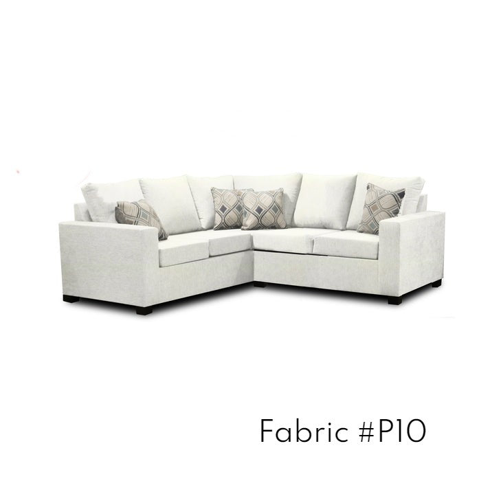 Premium Canadian-Made 2x2 Sectional Sofa with 17 Fabric Choices - Perfect for Living Rooms, Family Gatherings & Cozy Home Decor