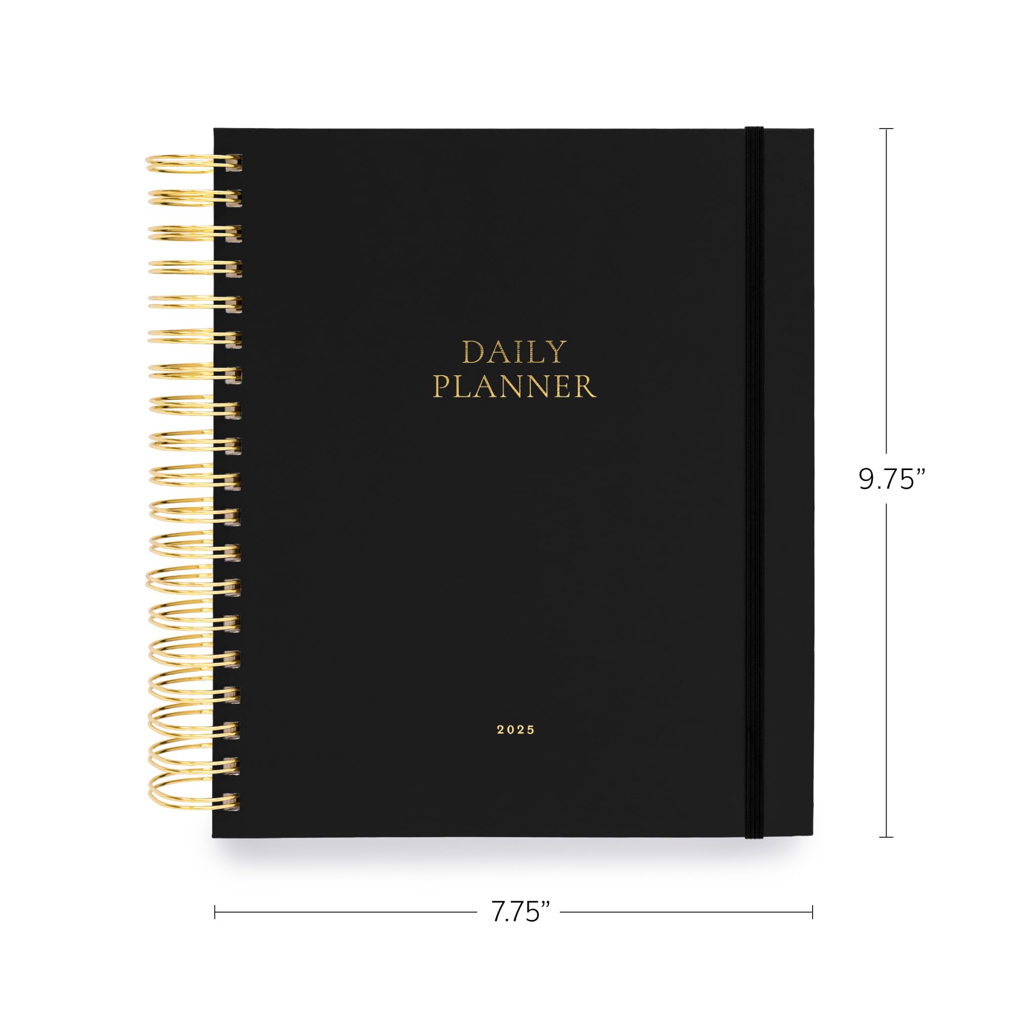 Sugar Paper 2025 Daily Spiral Planner - January to December 12-Month Calendar with Hourly Format, 7.75