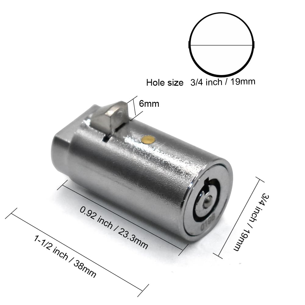 3-Pack Keyed Alike Vending Machine Locks for Coke, Snack & Soda Machines - Durable Candy Vending Lock Replacement with 3 Keys - Perfect for Retail Stores, Offices & Public Spaces