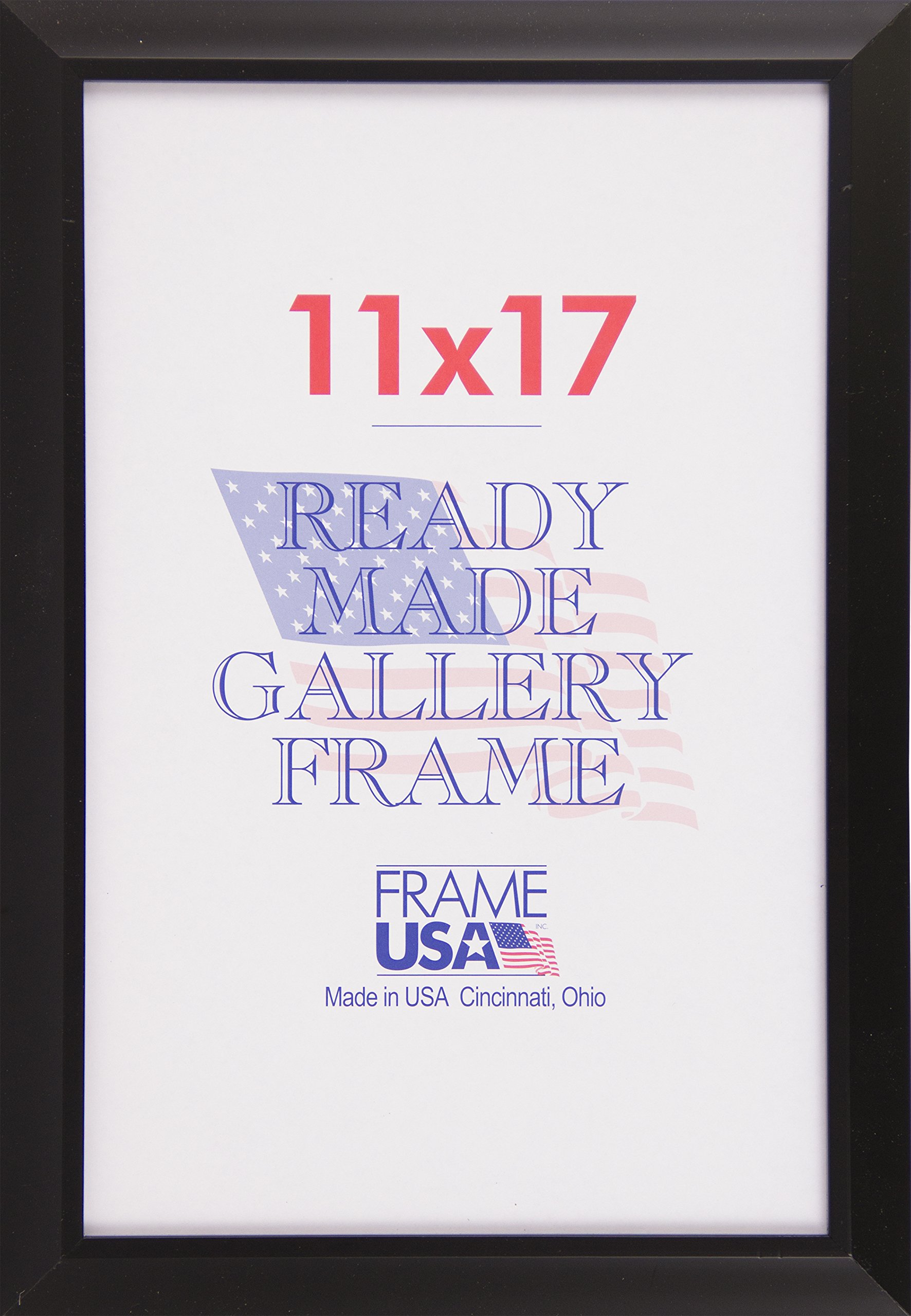 Frame USA Budget Saver Series 11x17 Polystyrene Poster Frames (Black) - Lightweight & Durable Wall Display for Photos, Artwork, and Posters - Perfect for Home, Office, and Classroom Decor