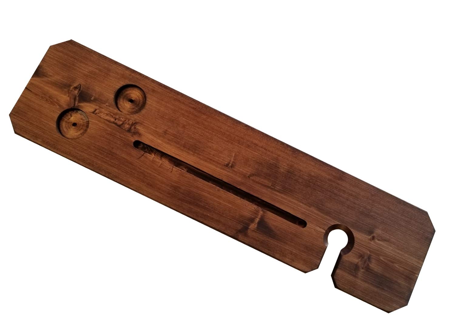 Bathtub Tray with Tablet Holder - Adjustable Wooden Bathtub Caddy for Bath Relaxation, Reading & Wine - Silver Finish Bath Accessories for Spa Experience at Home