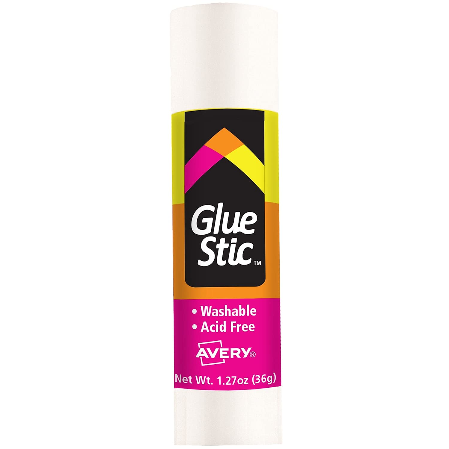 Avery 00196 Permanent Glue Stick - 1.27 oz White Adhesive for Crafts, School Projects & Office Use - Strong Bonding for Paper, Photos & Light Materials