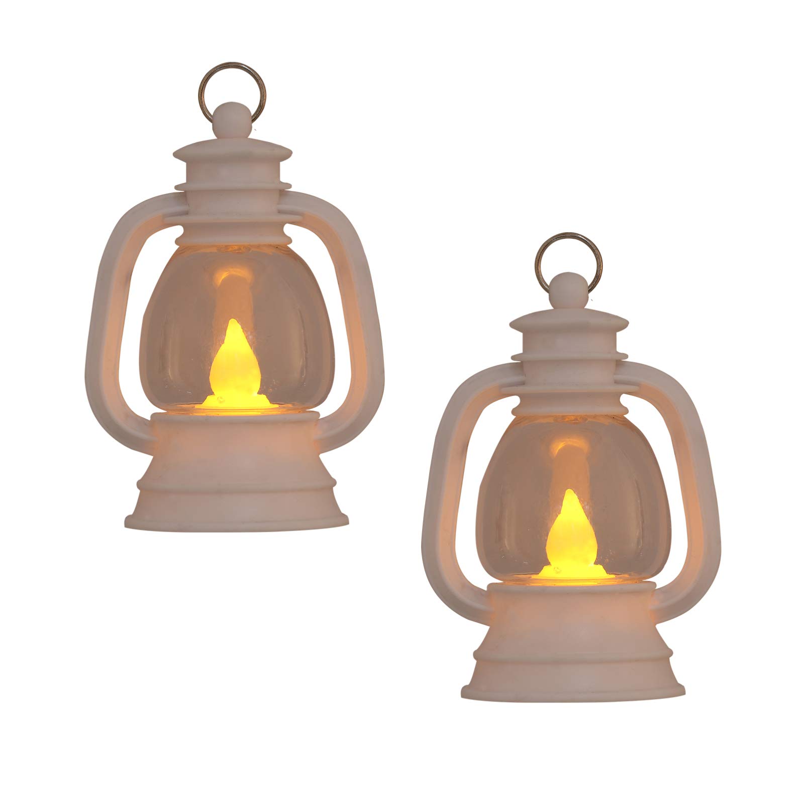Uonlytech 2 Pack Christmas LED Lantern Lights - Vintage Table Lamp with Bubble Effect, Battery Operated Holiday Decor for Fireplace, Yard, Garden, and Indoor Xmas Decorations | Perfect for Holiday Parties, Home Centerpiece, and Outdoor Hanging Decor