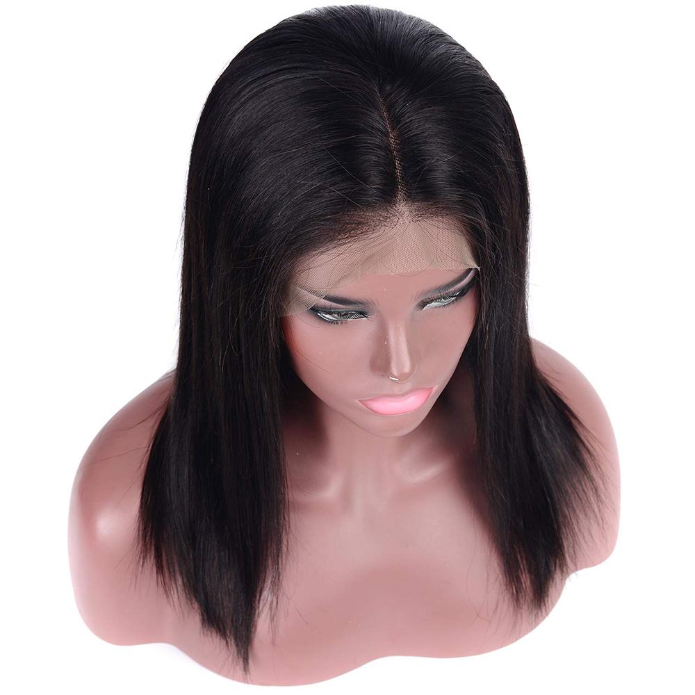 13x4 Straight Lace Front Wig - Natural Black 180% Density Human Hair - Perfect for Daily Wear, Parties & Special Occasions