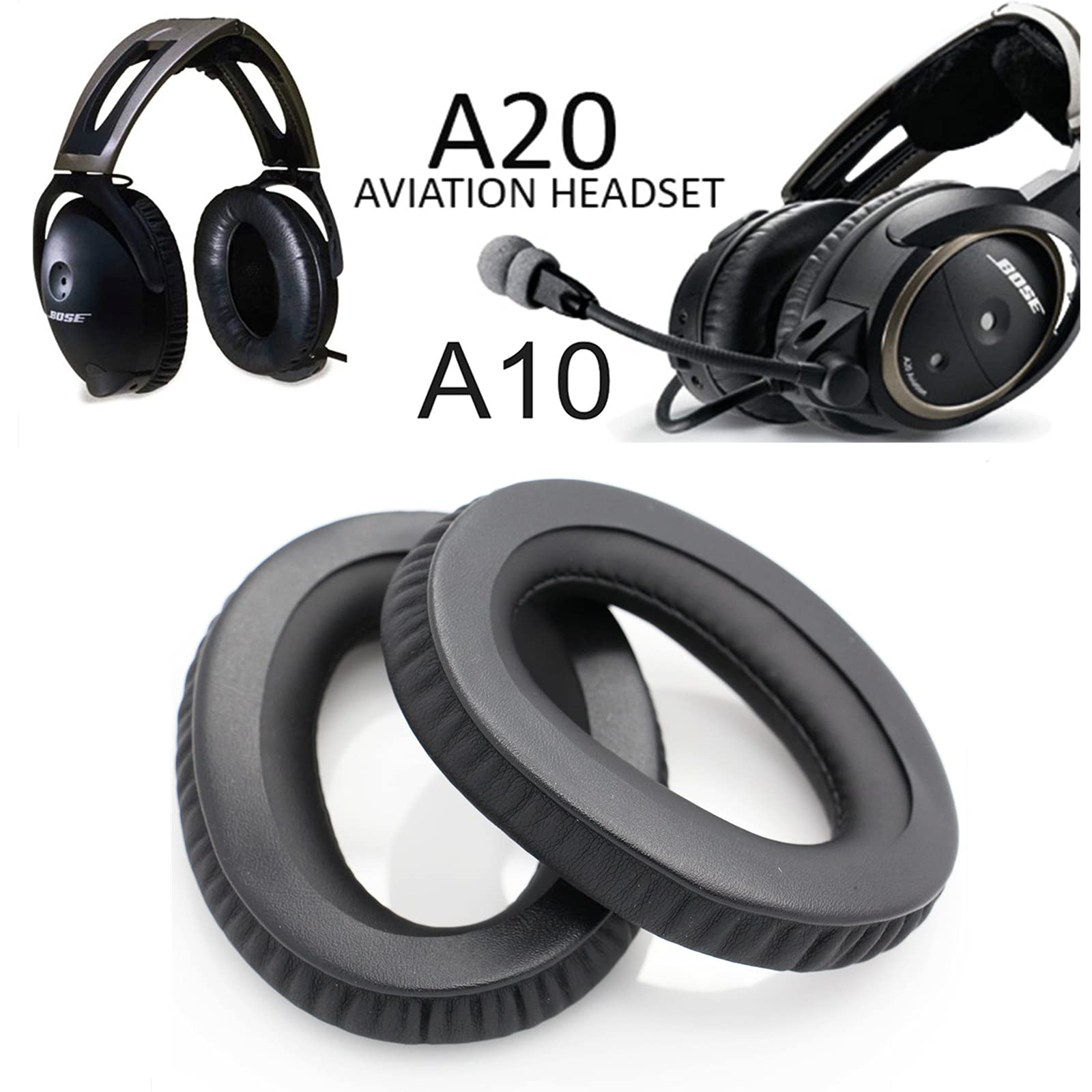 Bose Aviation Headset X A10 A20 Replacement Ear Cushions - Premium Comfort Ear Pads for Noise Reduction & Long-Wearing - Perfect for Pilots, Gamers & Audio Professionals