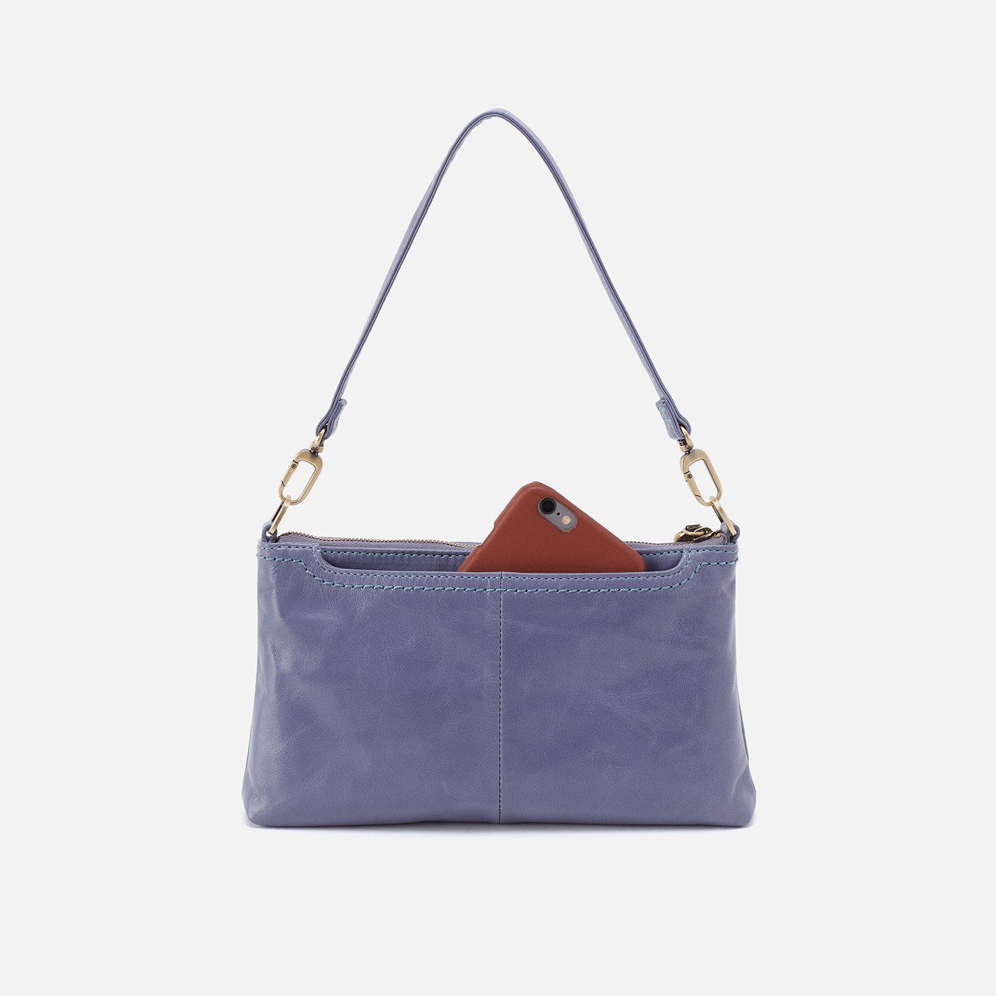 Darcy Crossbody Bag in Polished Leather - Sky Blue Handbag for Women | Perfect for Work, Travel & Everyday Use