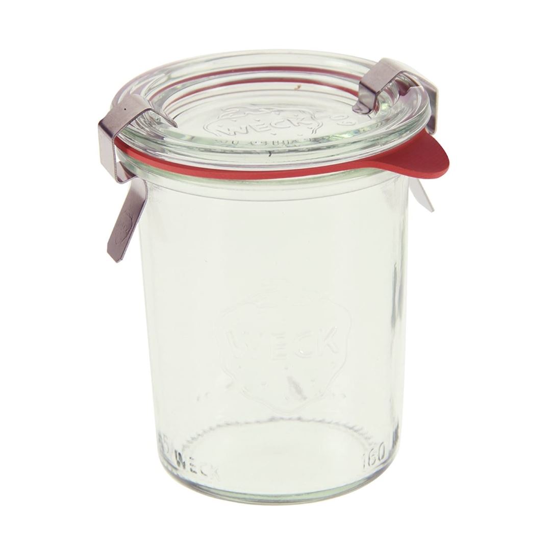 Weck 760 Mini Mold Jar - 160 ml (5.4 Oz) Glass Canning Jars with Airtight Lid - Perfect for Jam, Honey, Spices & DIY Crafts Storage