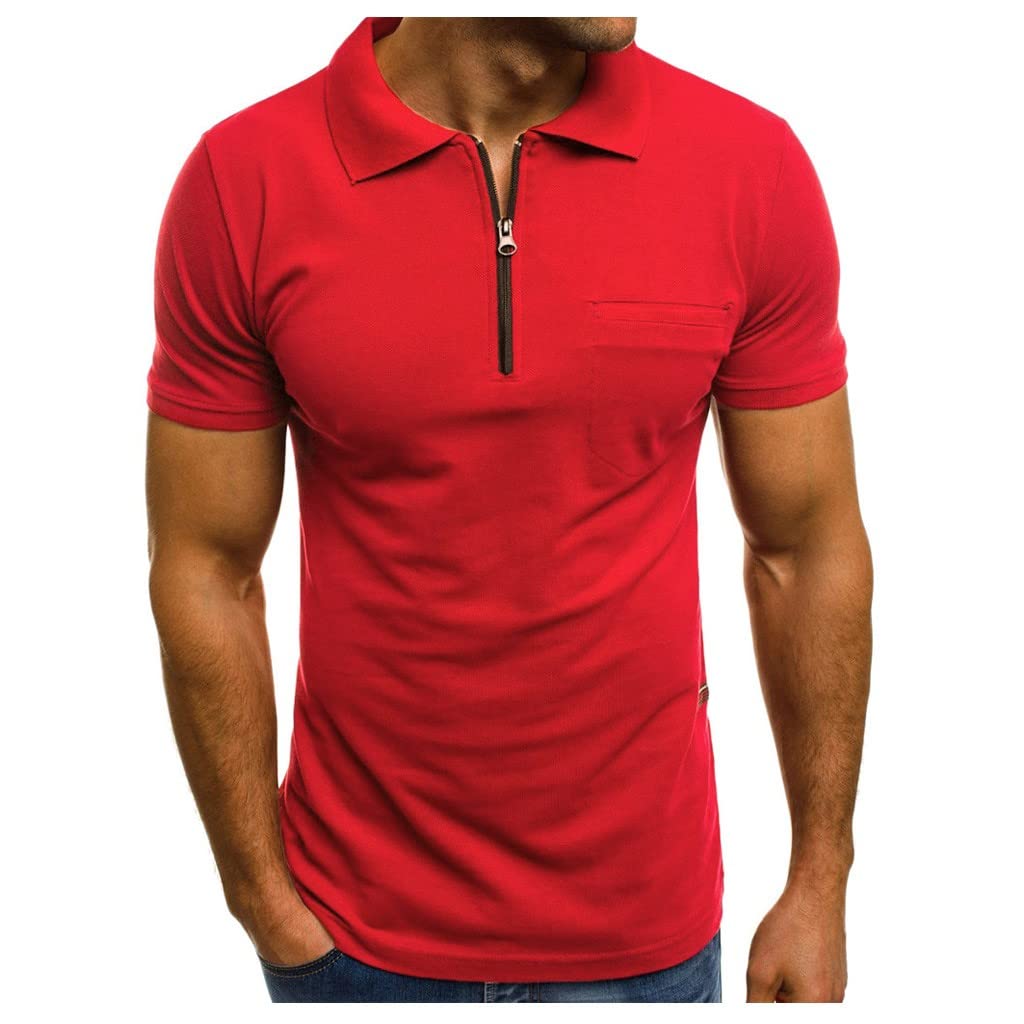 Men's Slim Fit Casual Short Sleeve Dress Shirt with Pockets - White Office & Party Wear for Stylish Men