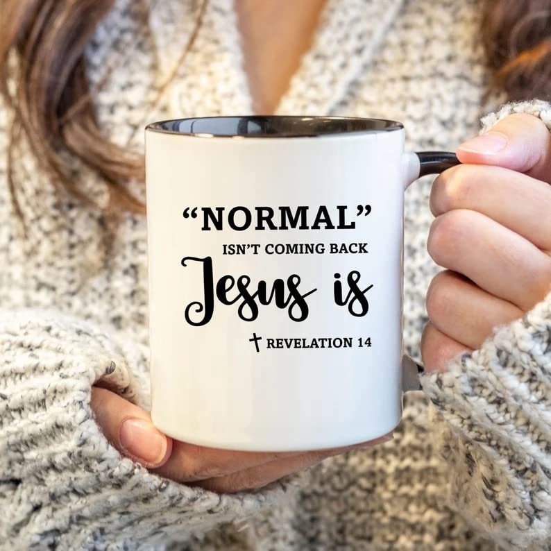 Jesus is Coming Back Christian Coffee Mug - 11Oz Inspirational Faith Gift Ceramic Mug for Bible Study, Church, Prayer & Daily Devotion