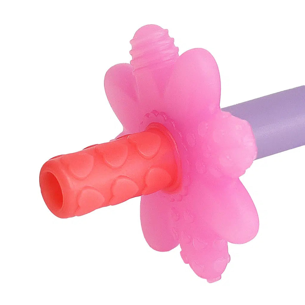 Itzy Ritzy Teensy Tubes - Pink Rainbow Silicone Teething Toys for Babies | Soothing Relief for Teething Pain, Perfect for On-the-Go & Travel