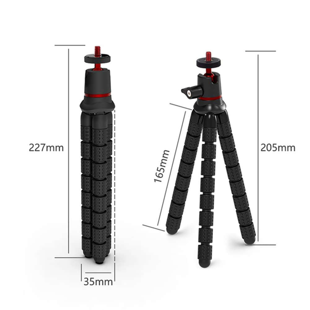 DKSooozs Flexible Universal Tripod Stand for Live Streaming, Digital Cameras & Action Cams - Portable Monopod with Octopus Legs for Vlogging, YouTube & Outdoor Photography