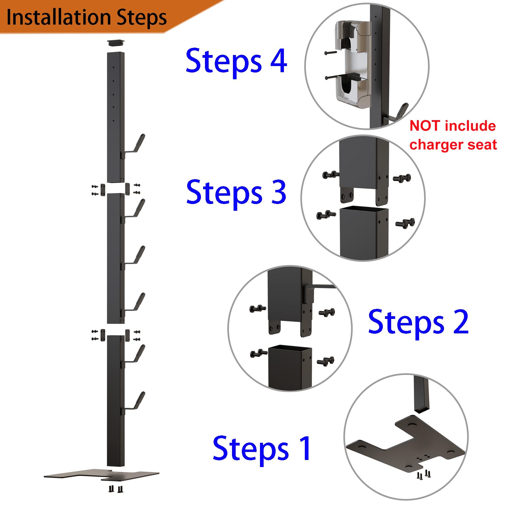 MOOPHY Metal Vacuum Stand for Dyson V15 V12 V11 V10 V8 V7 V6 - Stable Storage Holder & Dock Station for Dyson Cordless Handheld Vacuum Cleaner with 6 Hooks - Perfect for Home, Office, and Garage Organization