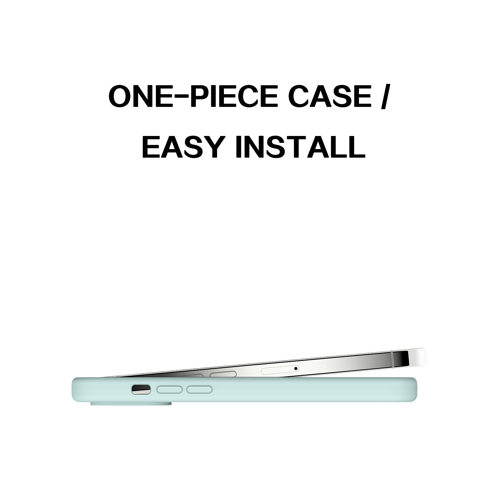 VENINGO iPhone 13 Case (6.1 Inch 2021) - Slim Fit Liquid Silicone Soft Gel Rubber Cover with Microfiber Lining | Shockproof, Anti-Scratch Protective Phone Case | Mint Green | Perfect for Everyday Use, Travel & Outdoor Activities