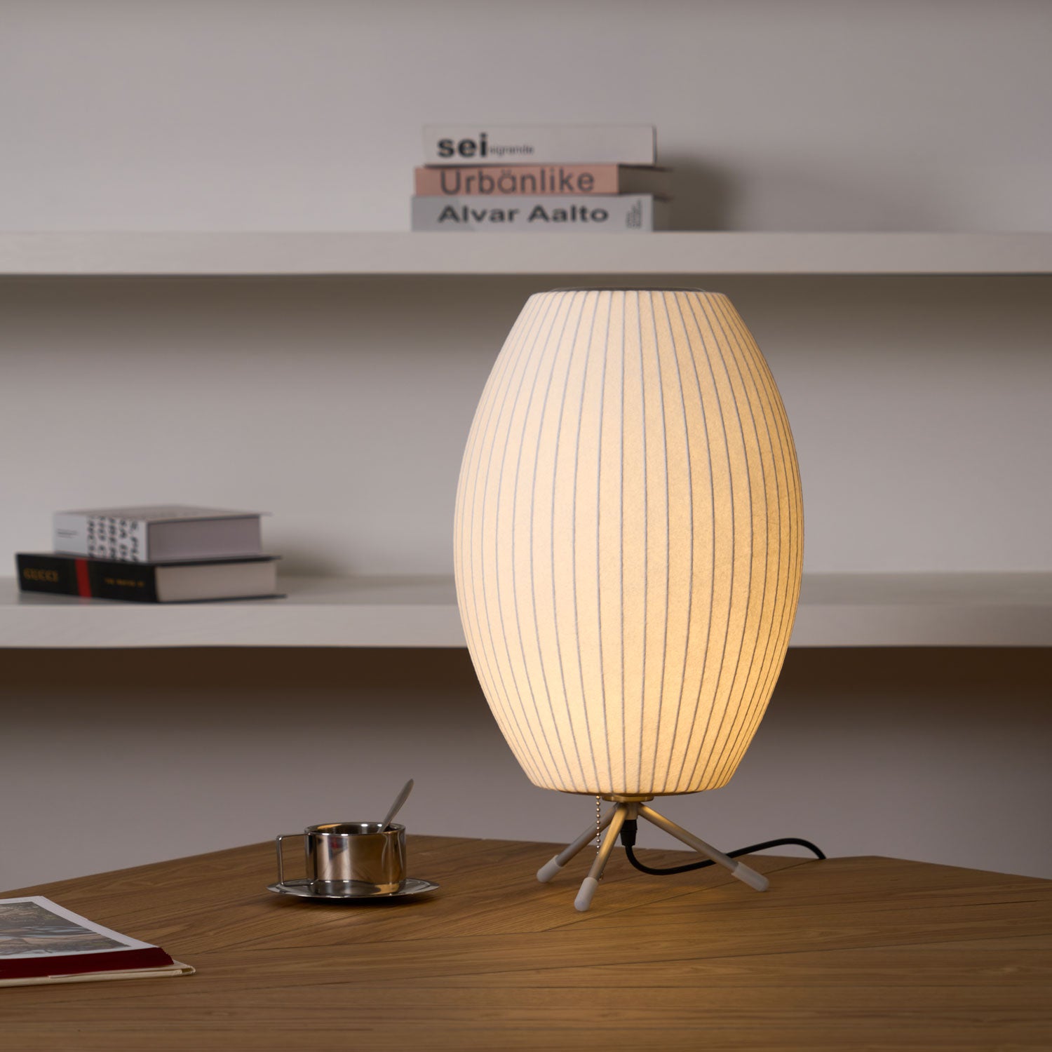 Nelson Tripod Table Lamp - Modern Adjustable Desk Light for Home Office, Bedroom & Living Room - Stylish Mid-Century Design with Warm Ambient Lighting