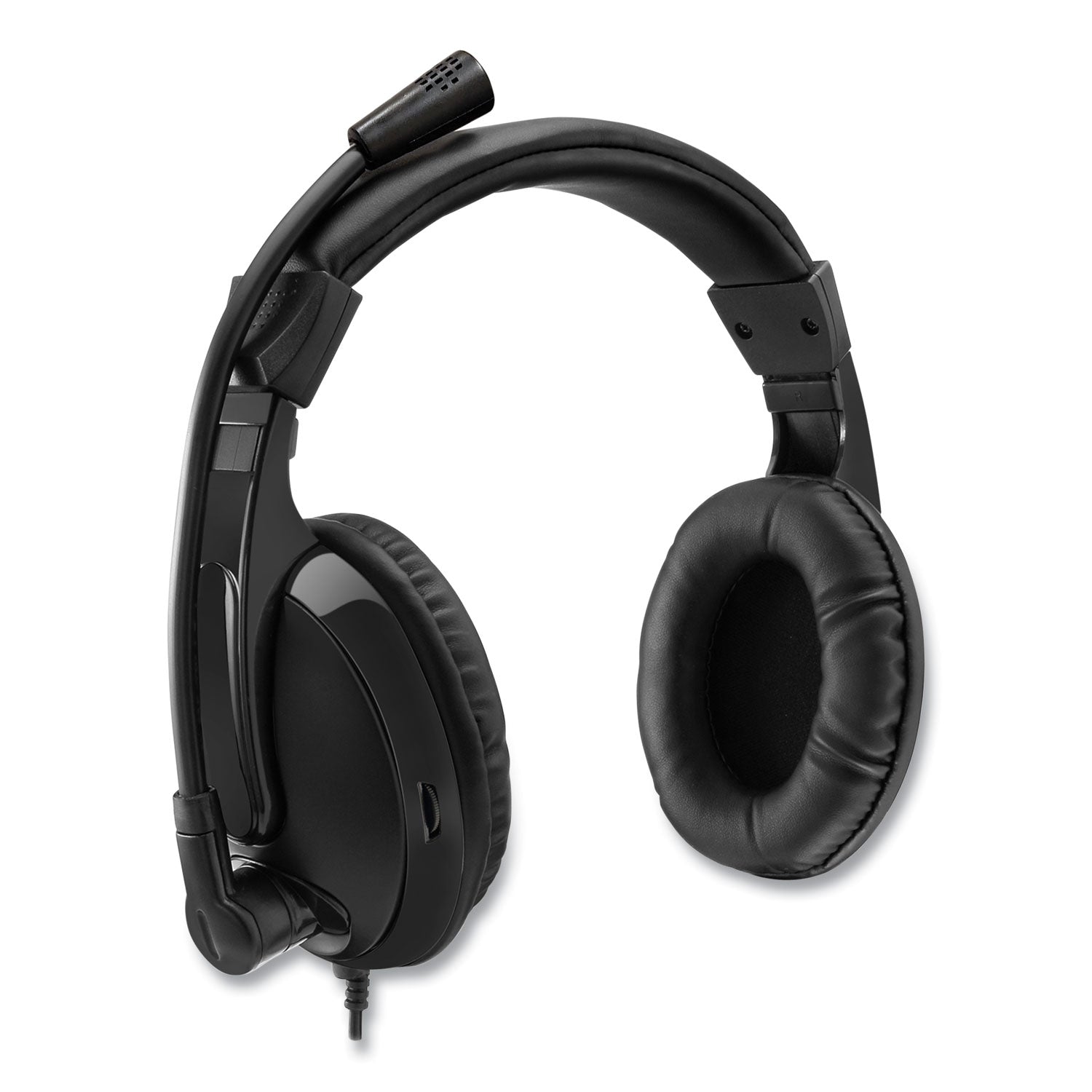 Adesso Xtream H5 Binaural Over-Ear Headphones with Noise Cancelling Mic - Comfortable Gaming Headset for PC, PS5, Xbox - Perfect for Online Meetings, Streaming & Music (Black)