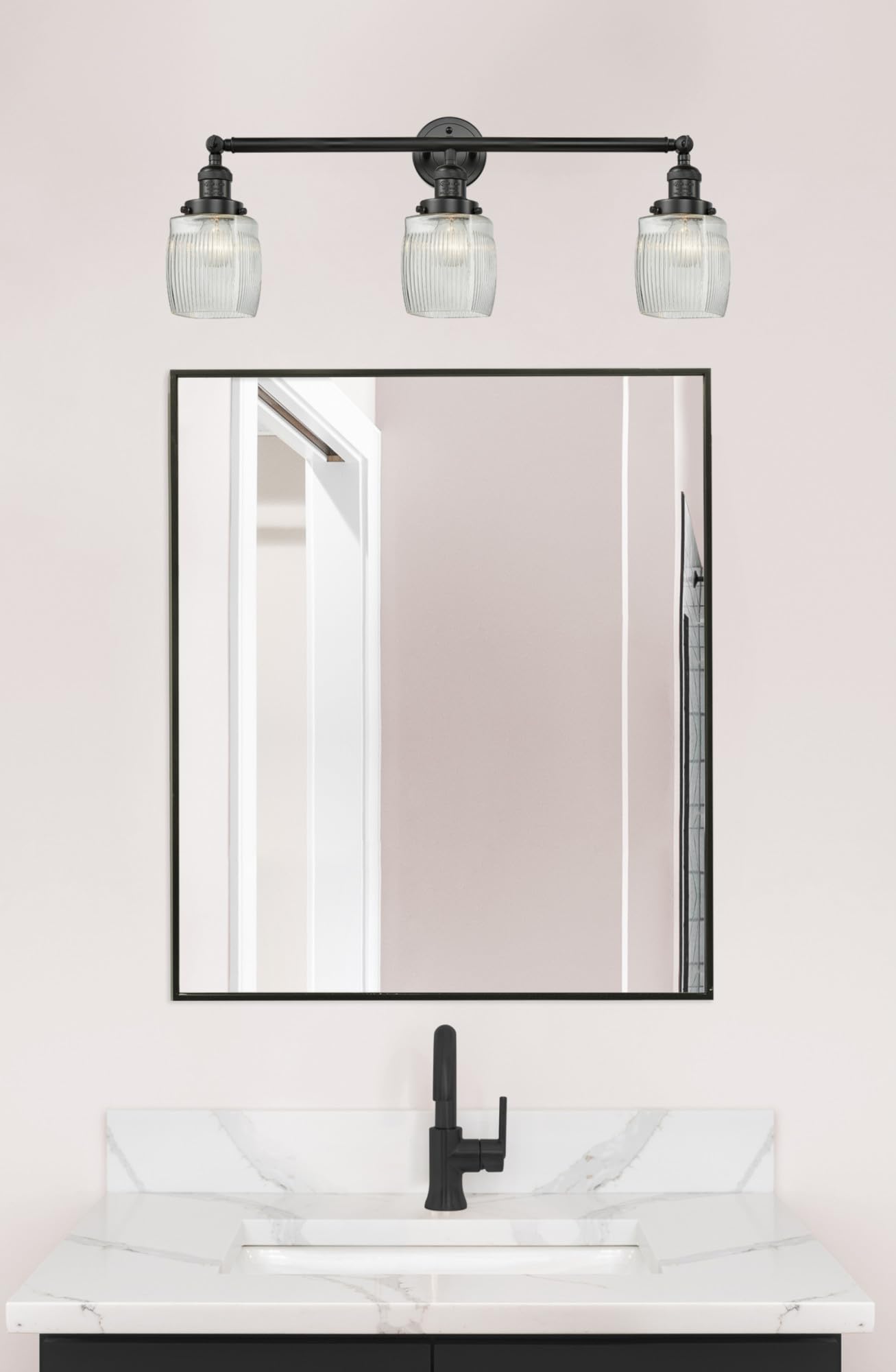 Innovations Lighting Colton 3-Light Bathroom Vanity Light Fixture in Polished Nickel - Perfect for Modern Bathroom Makeovers and Spa-Like Ambiance