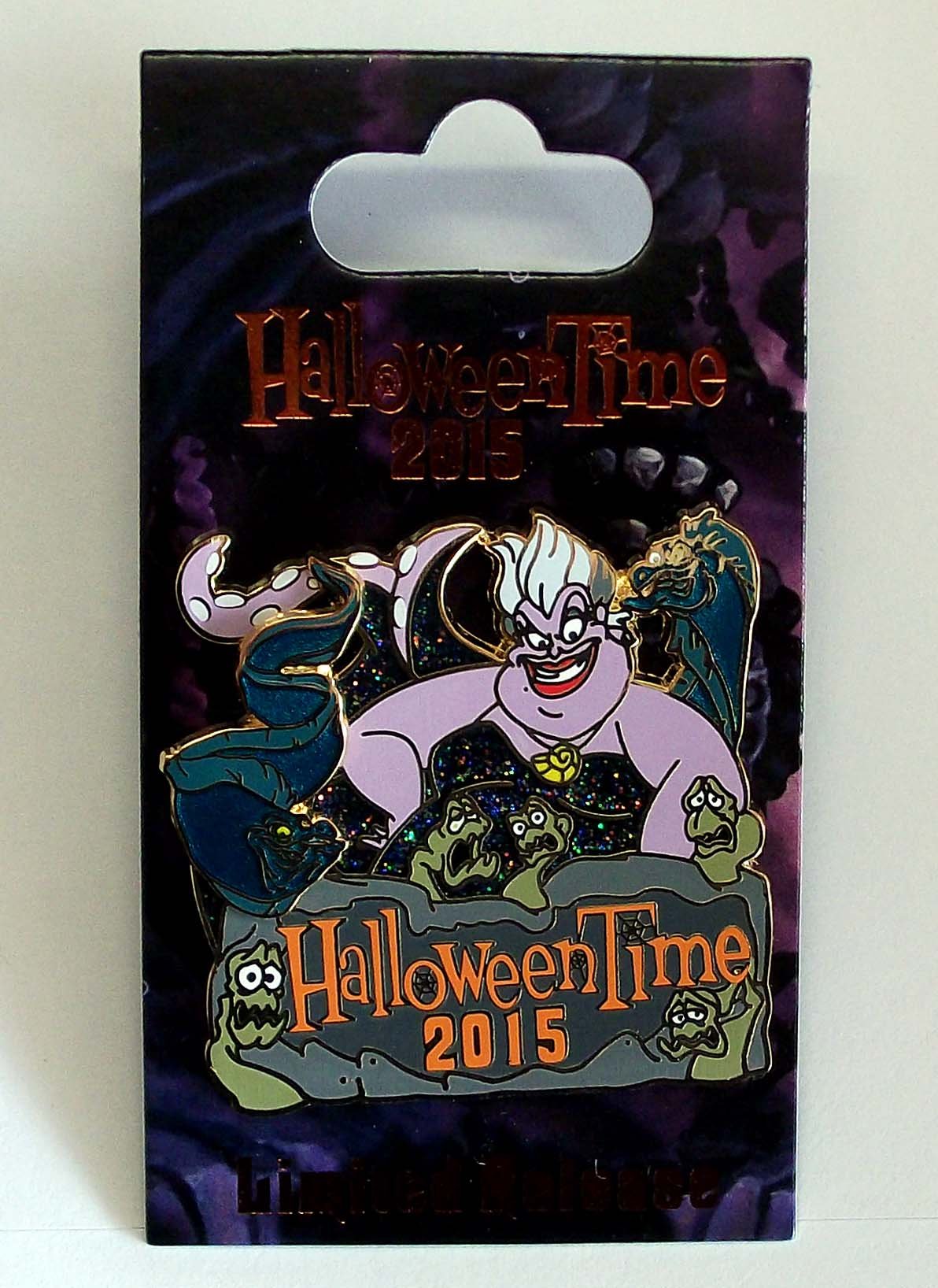 Disney Ursula Limited Edition Halloween 2015 Pin - Collectible Villain Character Badge for Disney Fans, Costume Accessories & Pin Trading Events