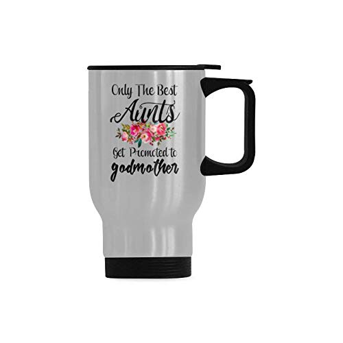 Funny Godmother Travel Mug - Stainless Steel Coffee Cup, 14oz - Perfect Gift for Aunts & Christmas