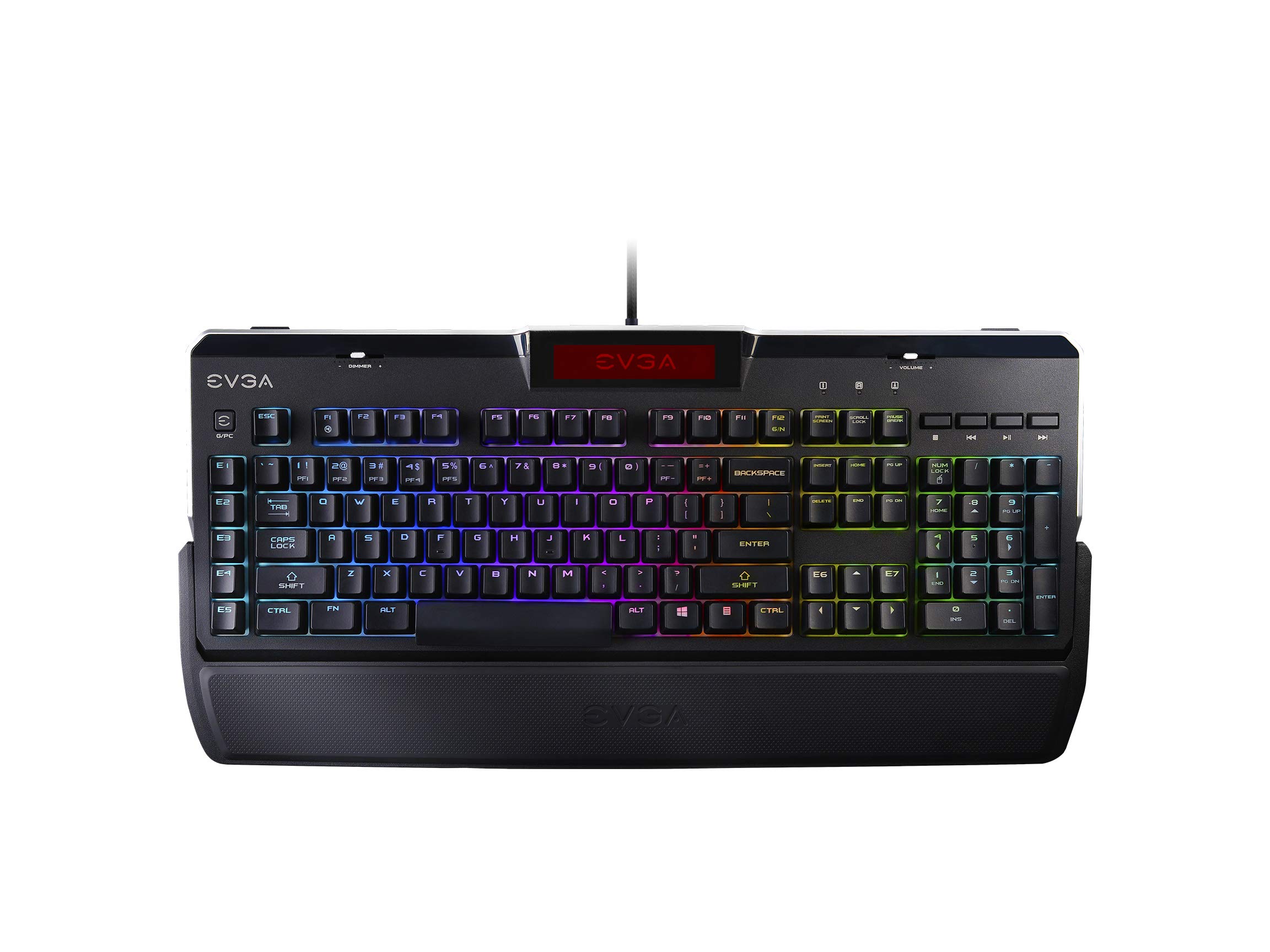 EVGA Z10 RGB Mechanical Gaming Keyboard - Brown Switches, Customizable RGB Backlight, Onboard LCD Display & Macro Keys for PC Gaming, Streaming & Esports