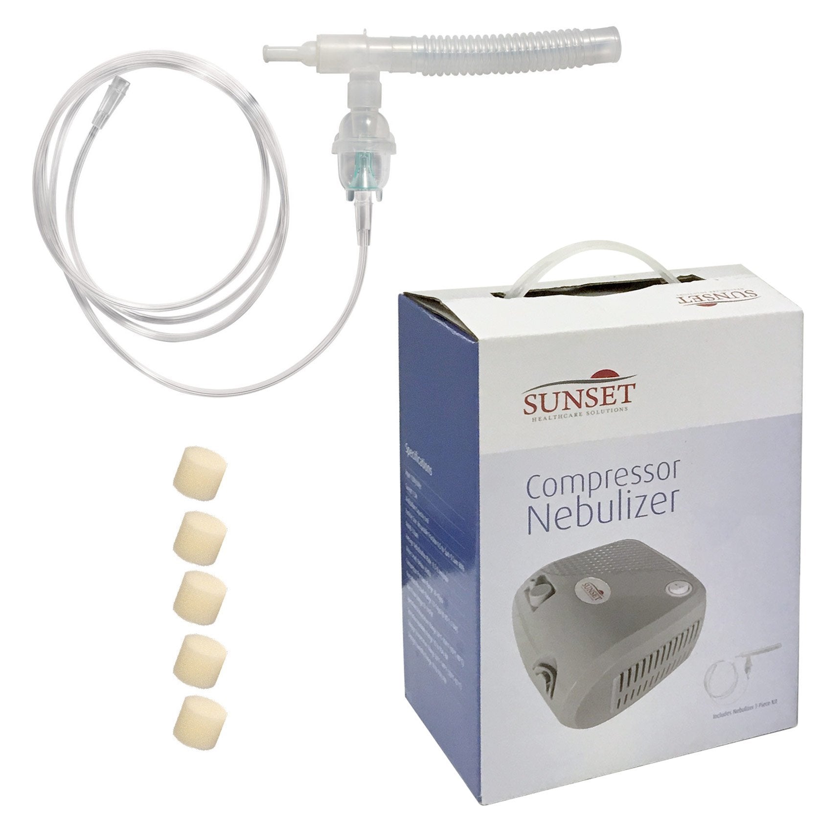 NEB100 Portable Compressor Nebulizer for Adults & Kids - Fast & Quiet Breathing Treatment for Asthma, Allergies, and COPD - Home & Travel Use