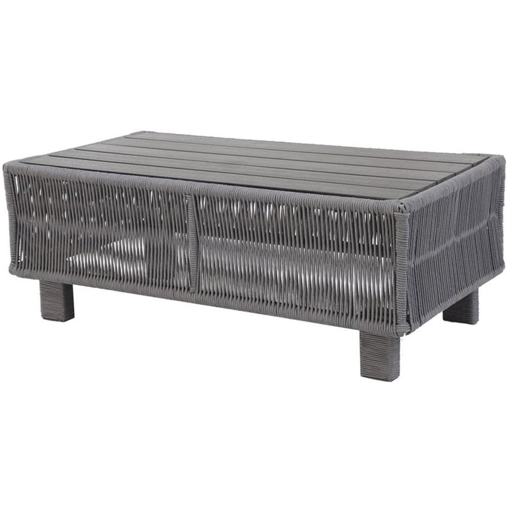 Teva Furniture Cancun Dark Gray Aluminum Frame Coffee Table - Modern Living Room Centerpiece for Home & Office Decor