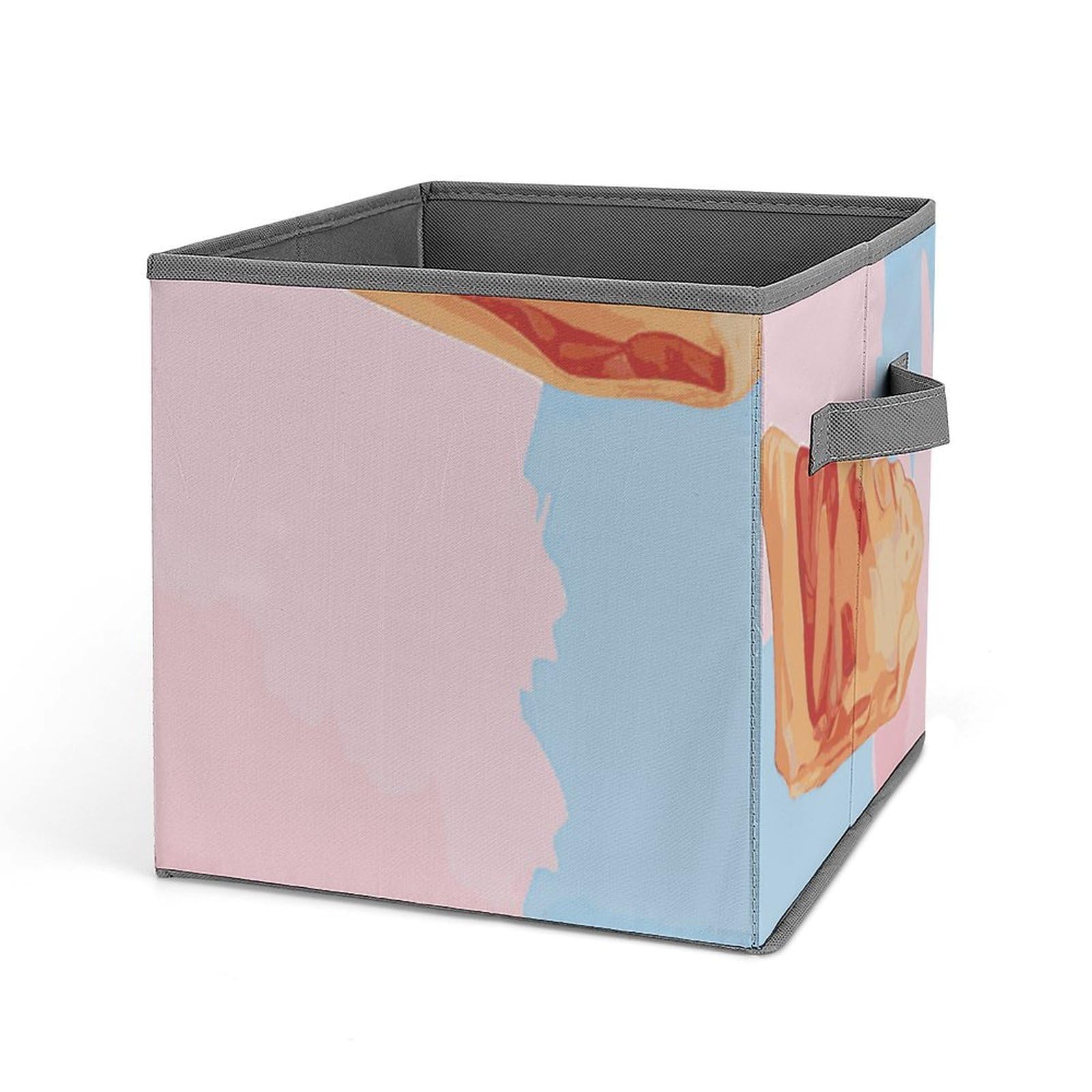 Rat Terrier Dog Storage Bin - Large Capacity Collapsible Storage Box with Handles, 10.6x10.6x10.6 Inch Closet Organizer System for Home, Office & Pet Supplies - Perfect for Toys, Clothes & Small Pet Accessories
