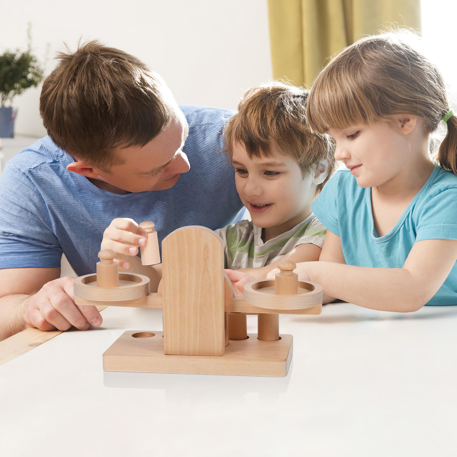 Wooden Balance Scale Toy for Kids - Educational Math Learning Tool, Montessori Teaching Aid, Assembly STEM Toy for Children’s Arithmetic & Measurement Skills | Perfect for Classroom, Homeschool & Playroom Activities