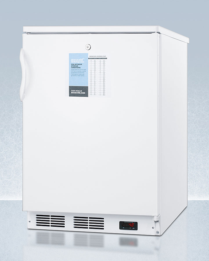 Accucold 24 Inch Wide All Refrigerator with Probe Hole FF6LWPRO - Compact Commercial Fridge for Restaurants, Bars, and Small Kitchens