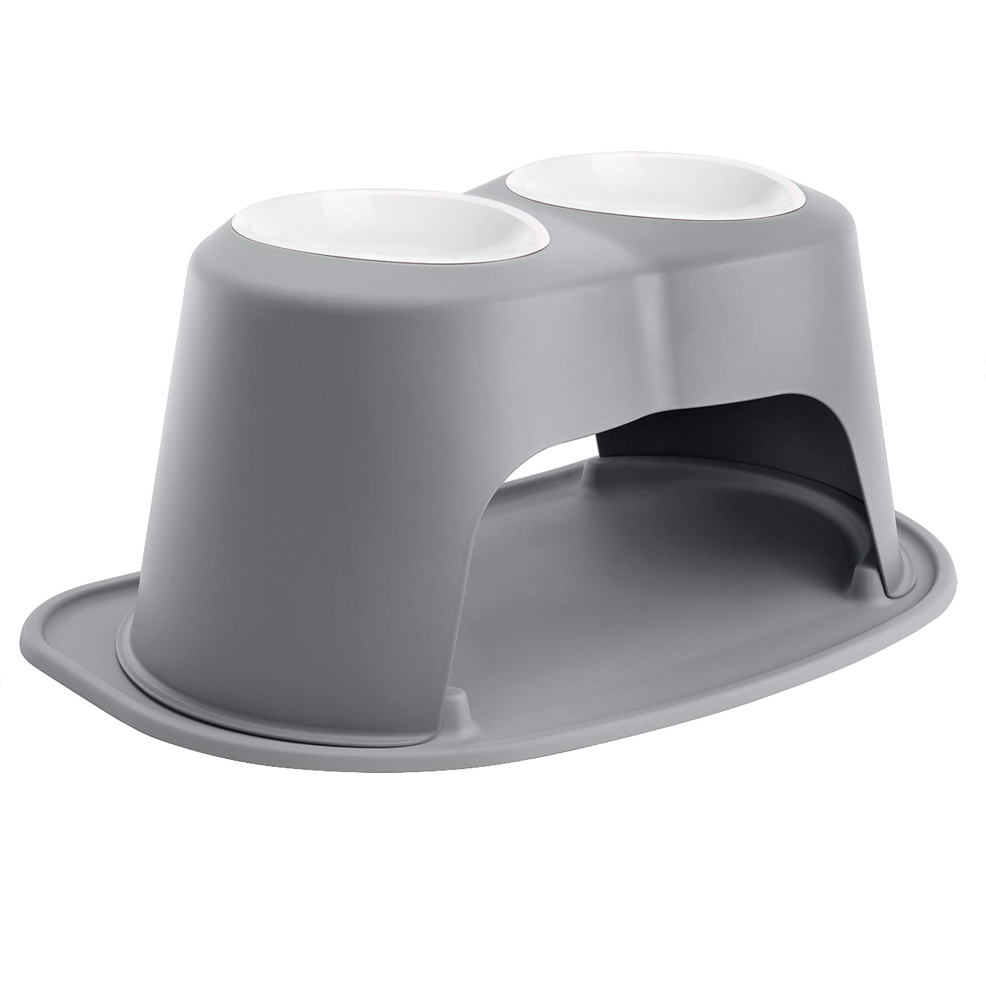 WeatherTech Double High Pet Feeding System with Plastic Dog & Cat Bowls - 10