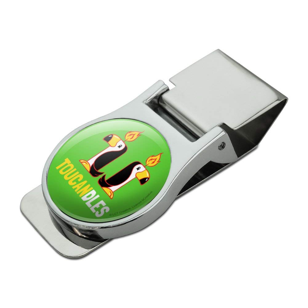 Funny Toucan Money Clip - Satin Chrome Plated Metal Candle Holder for Bills & Cash | Perfect Gift for Bird Lovers & Humor Enthusiasts | Great for Weddings, Parties & Everyday Use