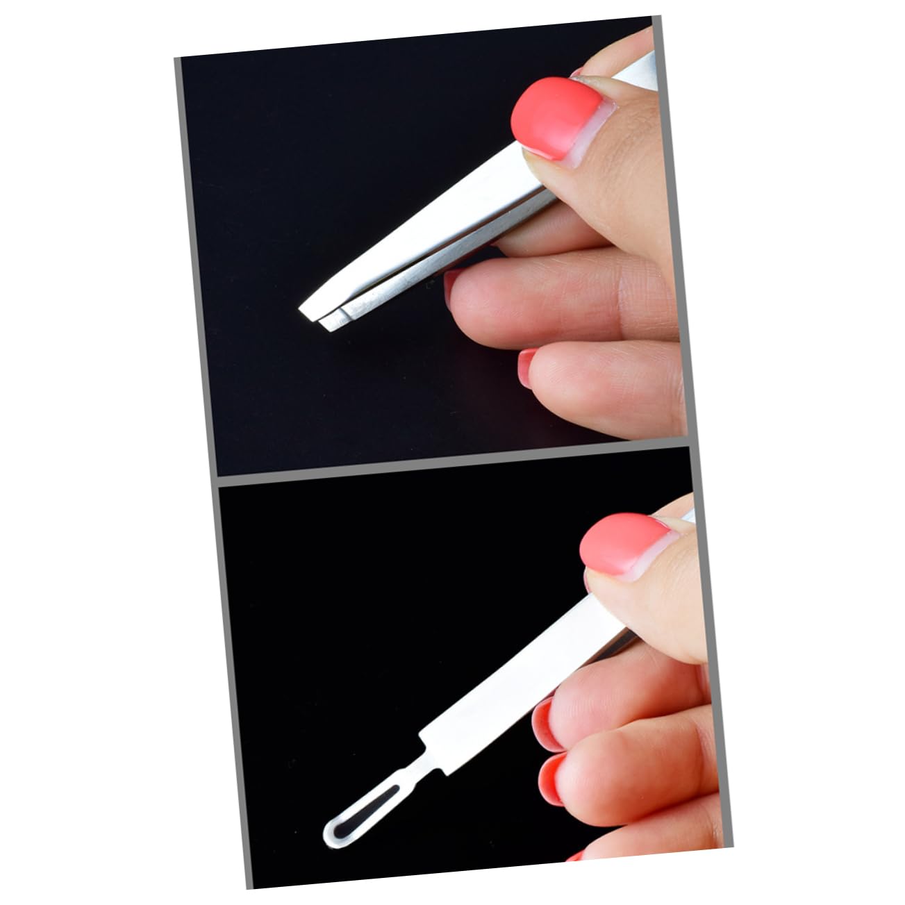 Hemoton 1pc Professional Stainless Steel Makeup Tweezers - Eyebrow, Eyelash & Facial Hair Tweezers for Precise Grooming | Perfect for Salon, Home Use & Travel Beauty Kit