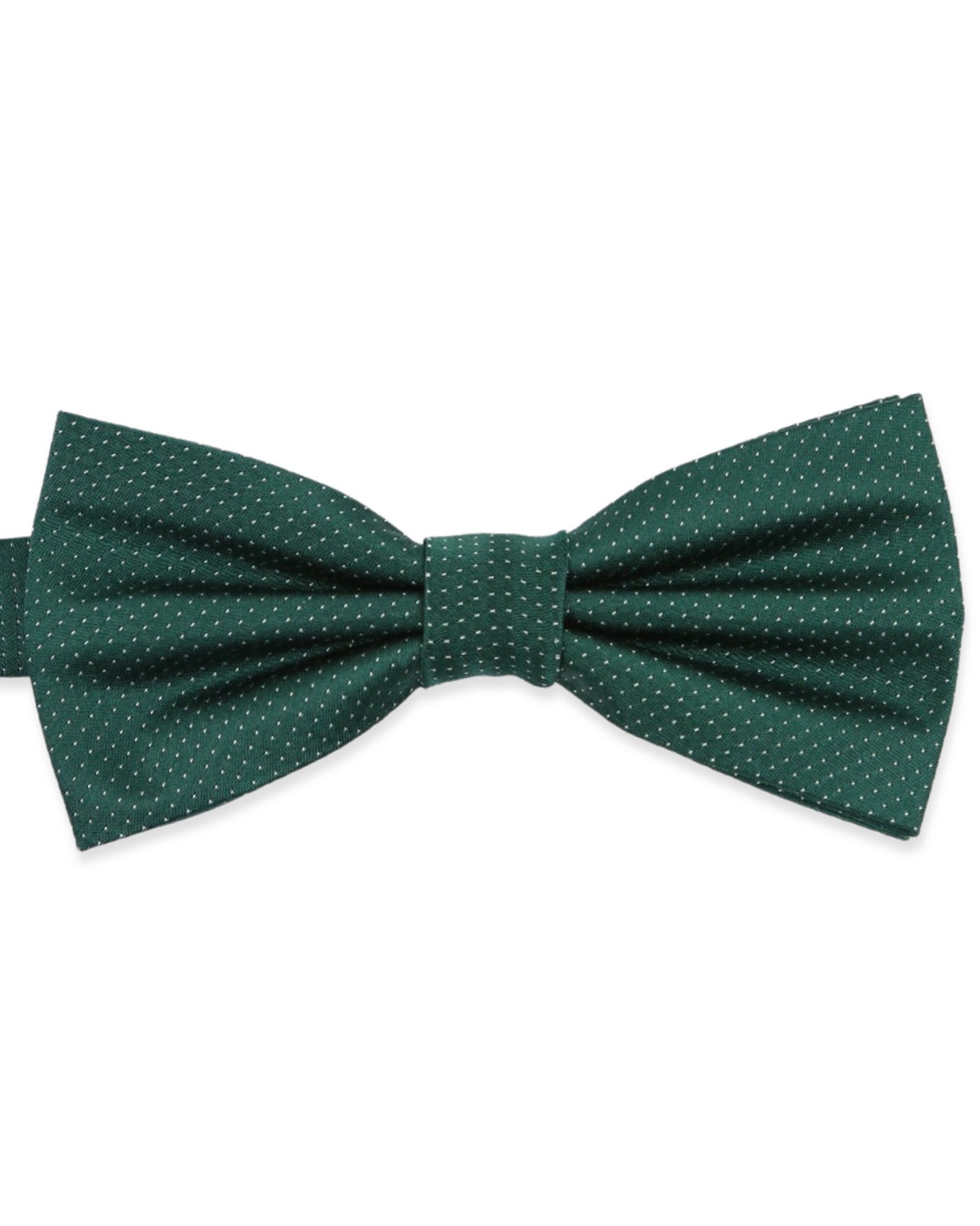 DÉCLIC Classic Microdot Bow Tie for Men - Dark Green Formal Necktie | Perfect for Weddings, Prom, Parties & Business Events
