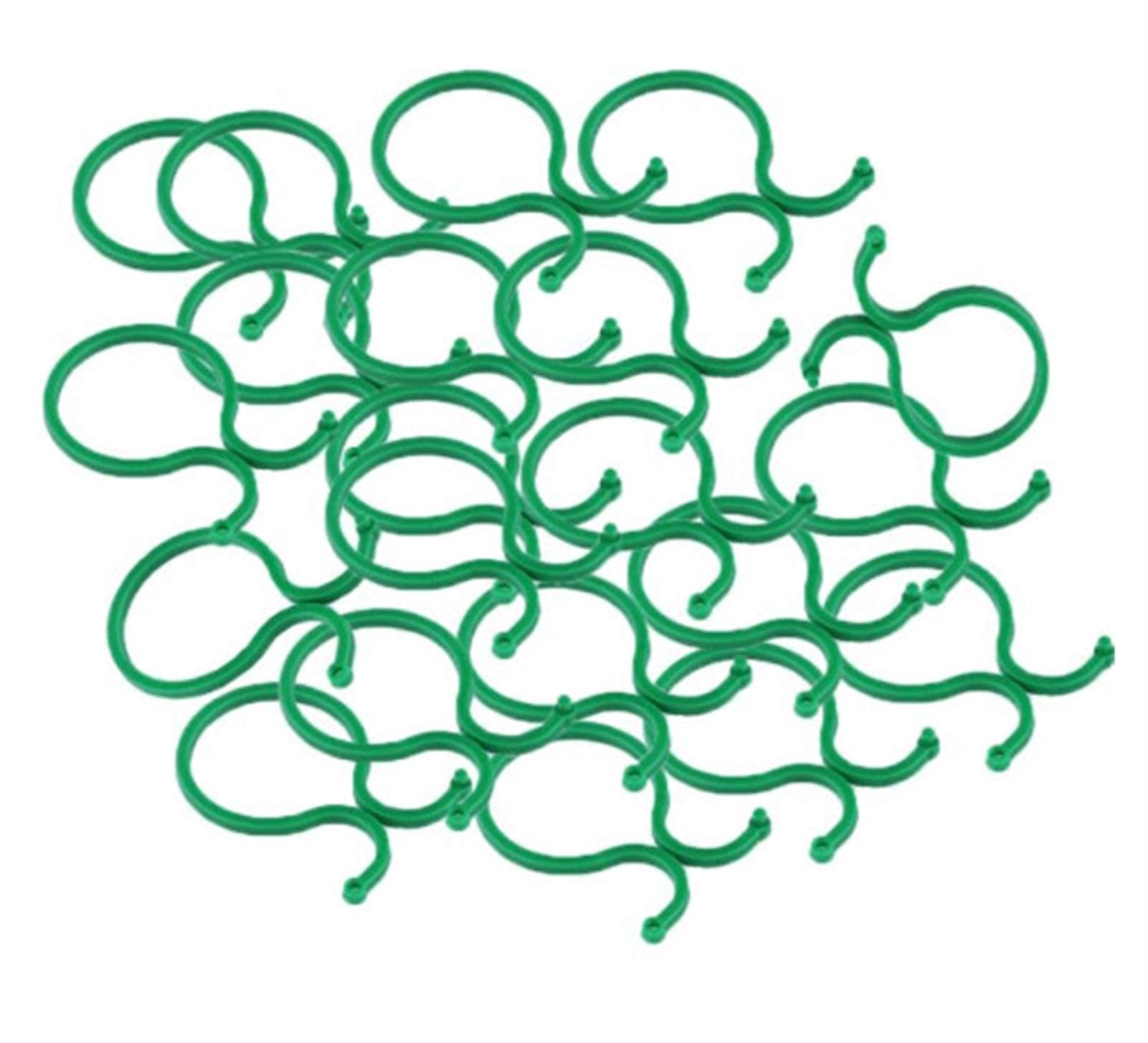 Durable Reusable Plastic Plant Cable Ties - 100Pcs Garden Support Clips for Trees, Vines & Tomato Stems | Ideal for Climbing Plants, Outdoor Gardening & Plant Training